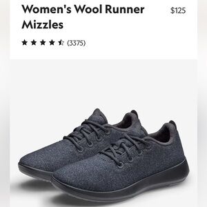 ALLBIRDS -Women's Wool Runner Mizzles- Solid Black